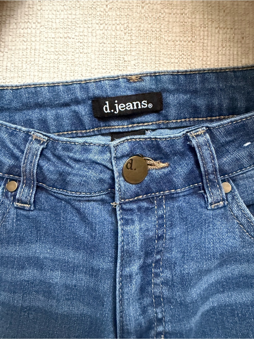 d. jeans Blue Ankle-Length Lace-Up Hem Cropped Jeans - Picture 4 of 5